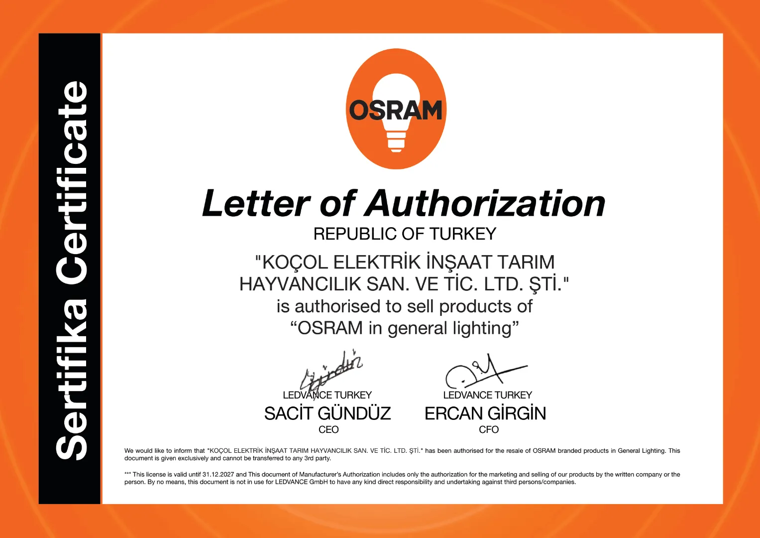 OSRAM Yetkili Satıcı - Koçol Elektrik